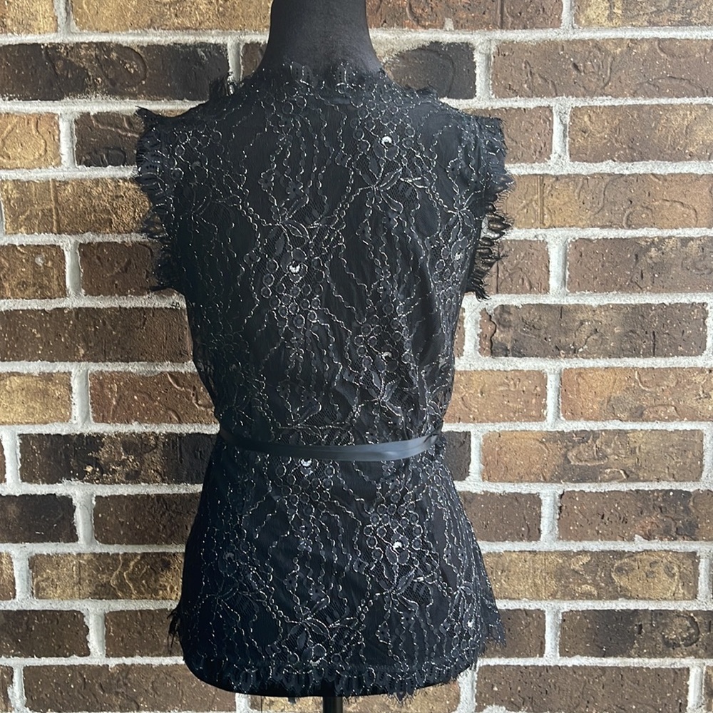 Vintage Y2K EXPRESS Black Lace Top - Picture 10 of 10